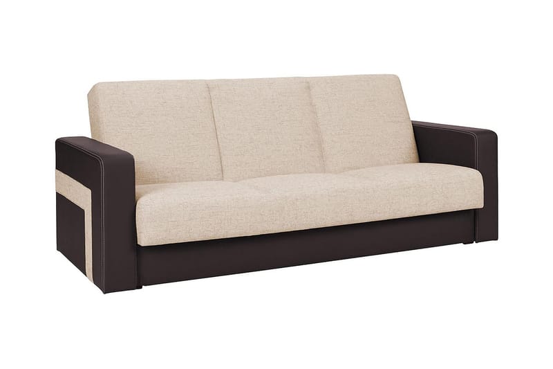 KOLDER Bäddsoffa 222x97x88 cm - Beige - Bäddsoffor - 3-sits bäddsoffa