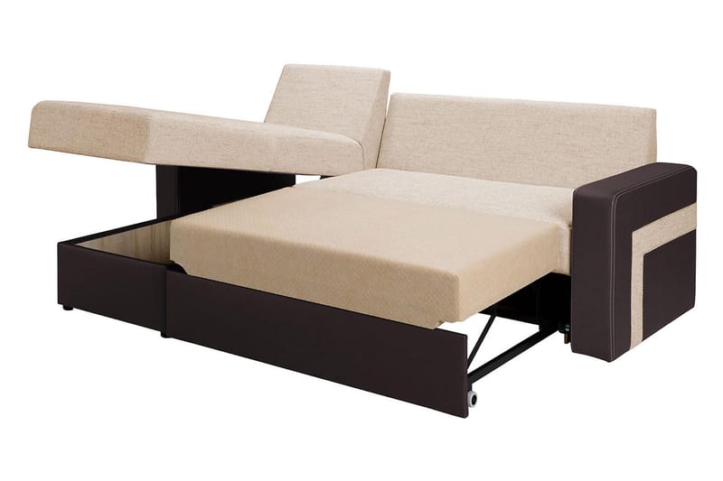 Kolder Divanbäddsoffa 234x156x82 cm - Beige/Brun - Möbler - Vardagsrum - Bäddsoffor