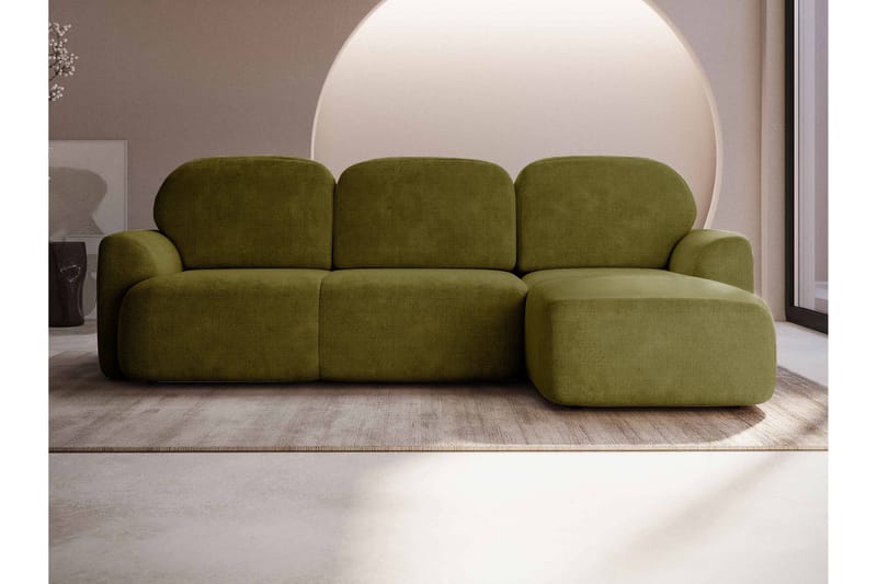Korfu Bäddsoffa m. Divan 3-sits - Grön - Möbler - Vardagsrum - Bäddsoffor