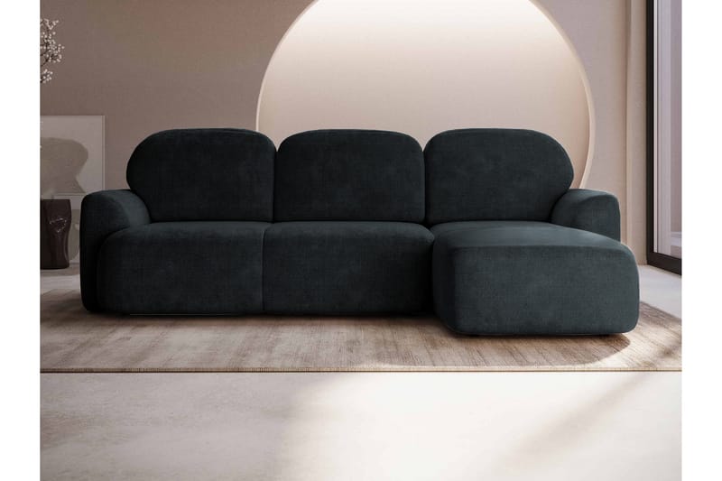 Korfu Bäddsoffa m. Divan 3-sits - Svart - Möbler - Vardagsrum - Bäddsoffor