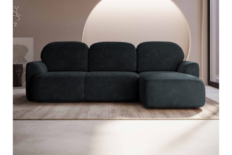 Korfu Bäddsoffa m. Divan 3-sits - Svart - Möbler - Vardagsrum - Bäddsoffor