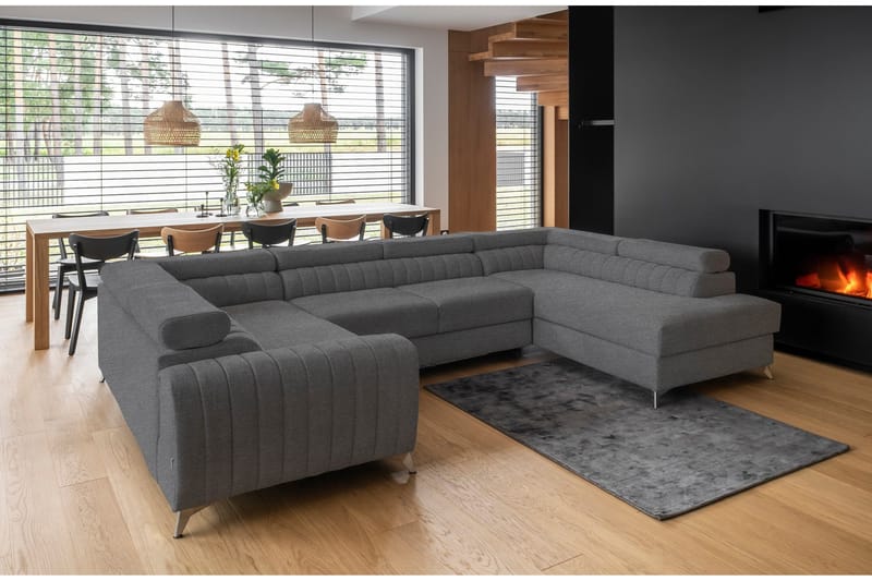 Kotori Hörnbäddsoffa m. Schäslong - Grå - Möbler - Vardagsrum - Bäddsoffor - Hörnbäddsoffa