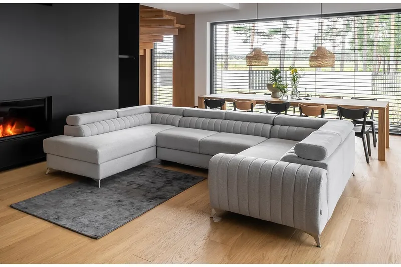 Kotori Hörnbäddsoffa m. Schäslong - Ljusgrå - Möbler - Vardagsrum - Bäddsoffor - Hörnbäddsoffa