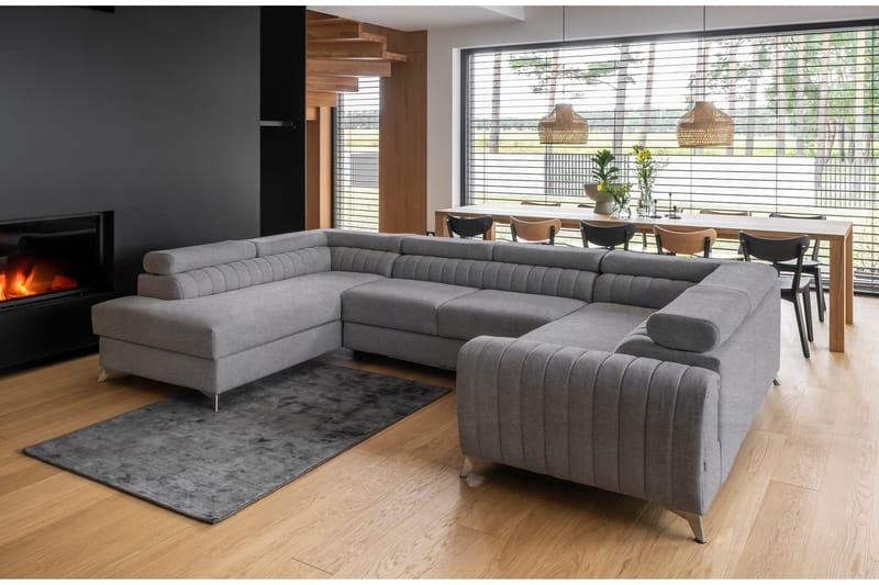 Kotori Hörnbäddsoffa m. Schäslong - Ljusgrå - Möbler - Vardagsrum - Bäddsoffor - Hörnbäddsoffa