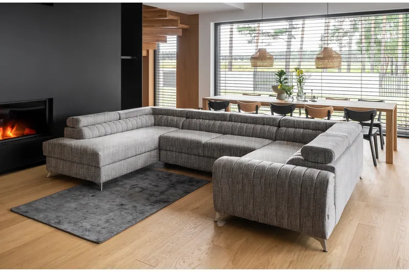 Kotori Hörnbäddsoffa m. Schäslong - Ljusgrå - Möbler - Vardagsrum - Bäddsoffor - Hörnbäddsoffa
