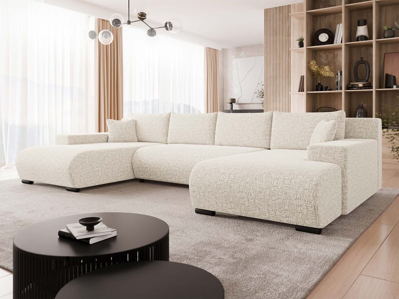 Krysen 4-sits Bäddsoffa med dubbeldivan - beige - Möbler - Vardagsrum - Bäddsoffor - Hörnbäddsoffa