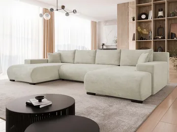 Krysen 4-sits Bäddsoffa med dubbeldivan - beige - Möbler - Vardagsrum - Bäddsoffor - Hörnbäddsoffa