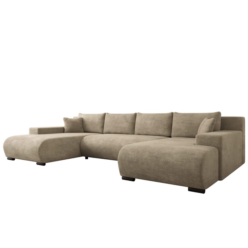 Krysen 4-sits Bäddsoffa med dubbeldivan, beige
