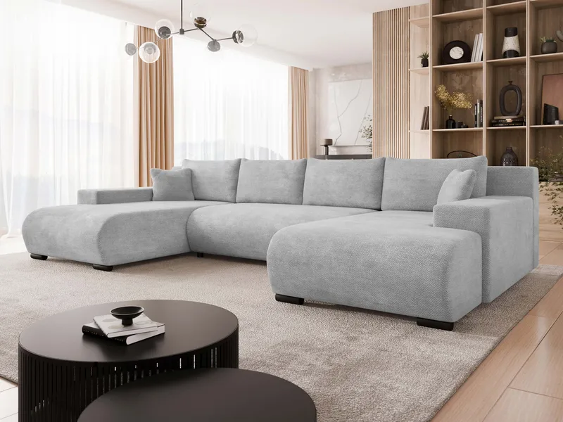 Krysen 4-sits Bäddsoffa med dubbeldivan - grå - Möbler - Vardagsrum - Bäddsoffor - Hörnbäddsoffa