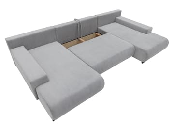 Krysen 4-sits Bäddsoffa med dubbeldivan - grå - Möbler - Vardagsrum - Bäddsoffor - Hörnbäddsoffa