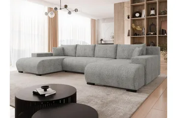 Krysen Bäddsoffa Dubbeldivan 4-sits - Grå - Möbler - Vardagsrum - Bäddsoffor - U bäddsoffa