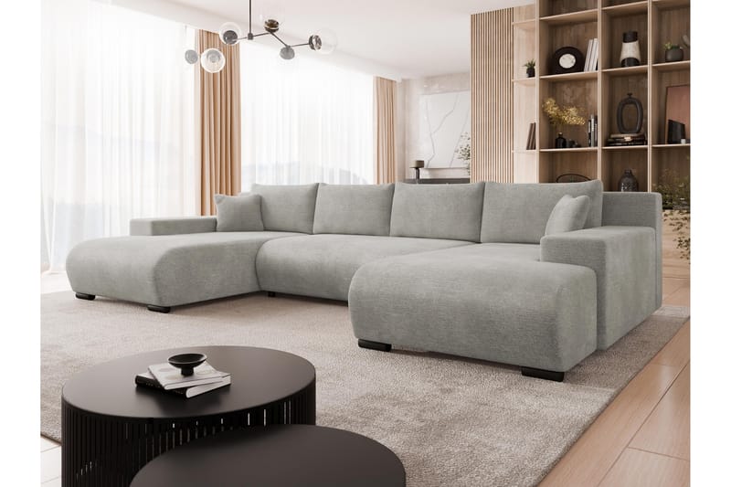 Krysen Bäddsoffa Dubbeldivan 4-sits - Grå - Möbler - Vardagsrum - Bäddsoffor - U bäddsoffa