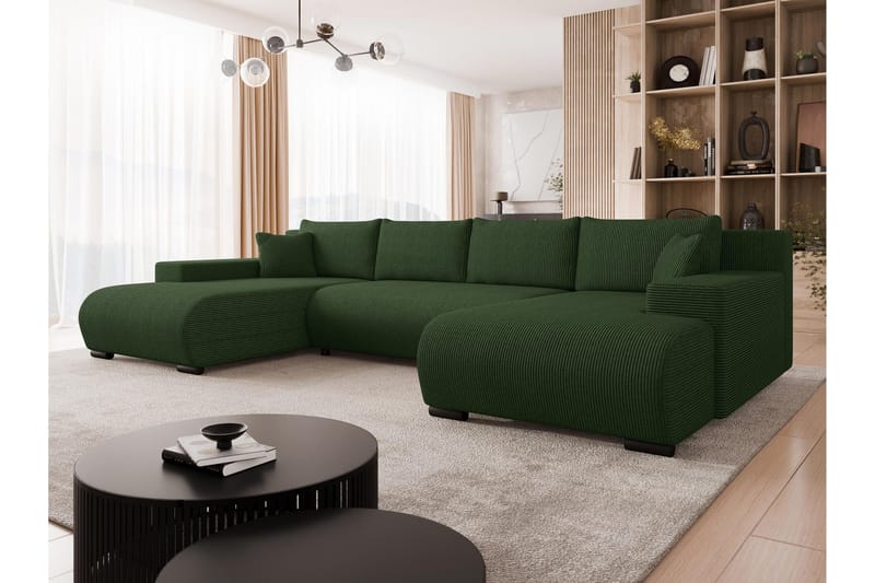 Krysen Bäddsoffa Dubbeldivan 4-sits - Grön - Möbler - Vardagsrum - Bäddsoffor - U bäddsoffa