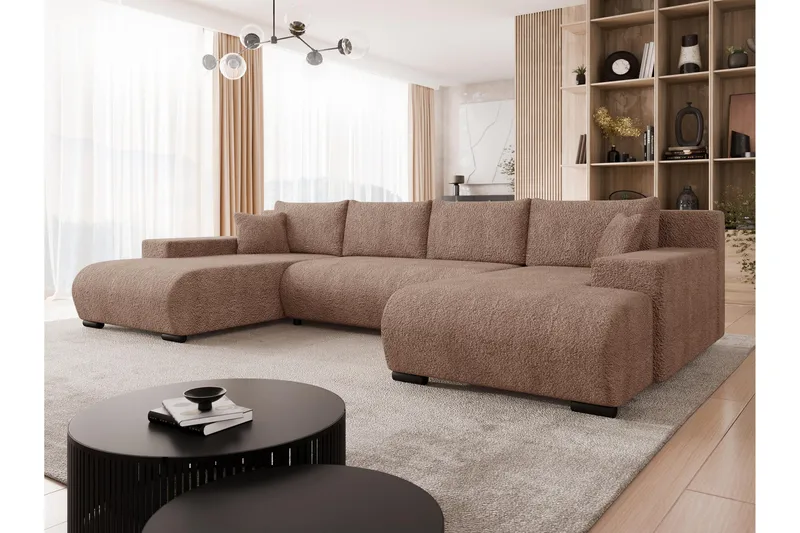 Krysen Bäddsoffa Dubbeldivan 4-sits - Rosa - Möbler - Vardagsrum - Bäddsoffor - U bäddsoffa