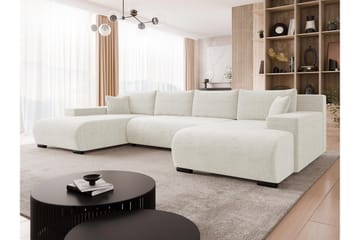Krysen Bäddsoffa Dubbeldivan 4-sits - Vit - Möbler - Vardagsrum - Bäddsoffor - U bäddsoffa