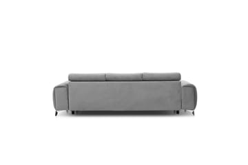 Laurece 3-sits Längsbäddad Bäddsoffa 136x199 cm i Sammet - Grå - Möbler - Vardagsrum - Bäddsoffor