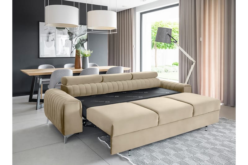 Laurece Bäddsoffa 3-sits - Beige - Möbler - Vardagsrum - Bäddsoffor