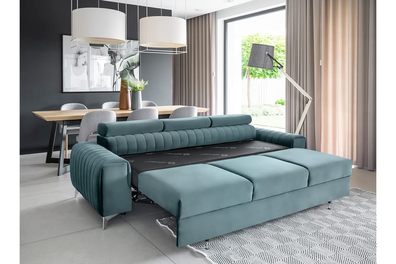 Laurece Bäddsoffa 3-sits - Blå - Möbler - Vardagsrum - Bäddsoffor