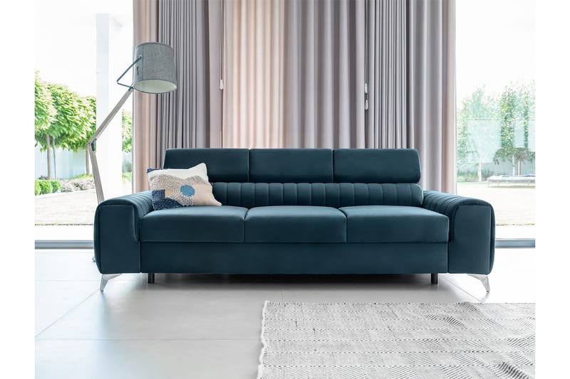 Laurece Bäddsoffa 3-sits - Blå - Möbler - Vardagsrum - Bäddsoffor