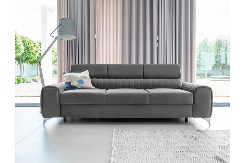 Laurece Bäddsoffa 3-sits - Grå - Möbler - Vardagsrum - Bäddsoffor