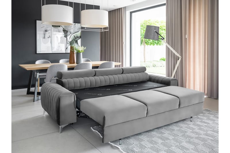 Laurece Bäddsoffa 3-sits - Grå - Möbler - Vardagsrum - Bäddsoffor