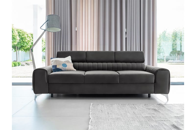 Laurece Bäddsoffa 3-sits - Grå - Möbler - Vardagsrum - Bäddsoffor