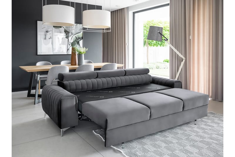 Laurece Bäddsoffa 3-sits - Grå - Möbler - Vardagsrum - Bäddsoffor