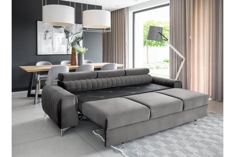 Laurece Bäddsoffa 3-sits - Grå - Möbler - Vardagsrum - Bäddsoffor