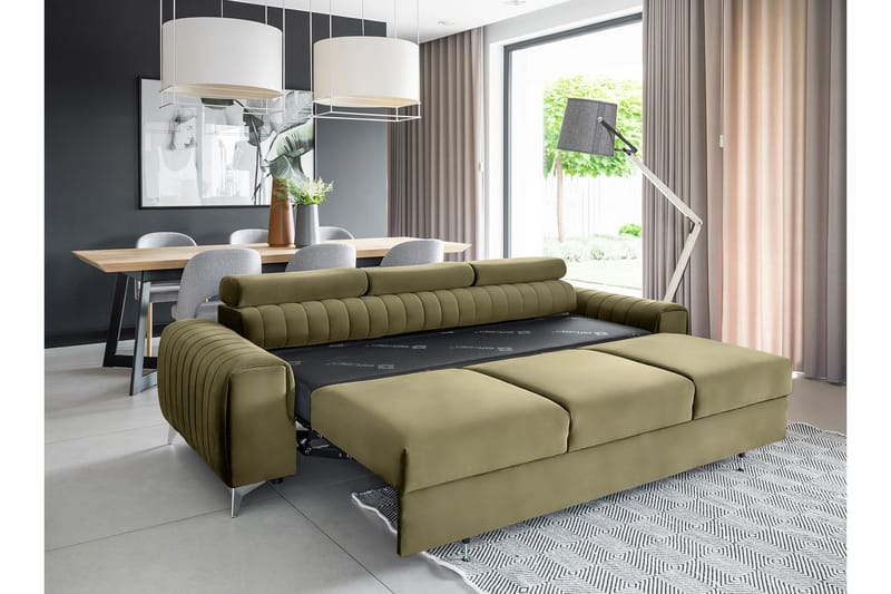 Laurece Bäddsoffa 3-sits - Grön - Möbler - Vardagsrum - Bäddsoffor
