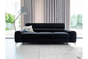 Laurece Bäddsoffa 3-sits - Svart - Möbler - Vardagsrum - Bäddsoffor