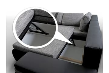 Lavona Divanbäddsoffa Mini Höger - Svart/Grå - Möbler - Vardagsrum - Bäddsoffor