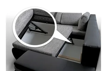 Lavona Divanbäddsoffa Mini Vänster - Mörkgrå/Vit - Möbler - Vardagsrum - Bäddsoffor