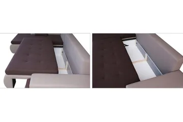 Lavona Divanbäddsoffa Vänster - Svart/Grå - Möbler - Vardagsrum - Bäddsoffor