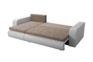 Lecanto 3-sits Universal Hörnbäddsoffa 130x204 cm med Förvaring i Tyg - Svart - Möbler - Vardagsrum - Bäddsoffor