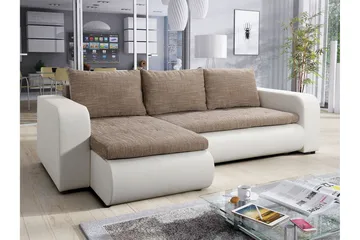 Lecanto Hörnbäddsoffa - Vit/Beige - Möbler - Vardagsrum - Bäddsoffor
