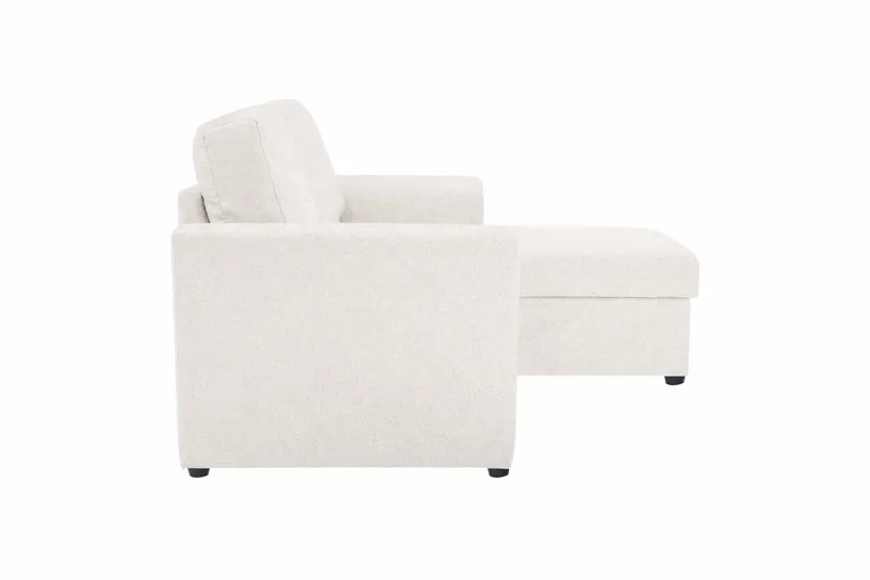 Leia 3-sits vändbar Bäddsoffa med divan och förvaring - Beige - Möbler - Vardagsrum - Bäddsoffor
