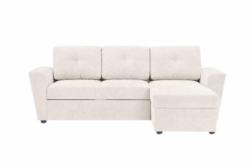 Leia 3-sits vändbar Bäddsoffa med divan och förvaring, Beige