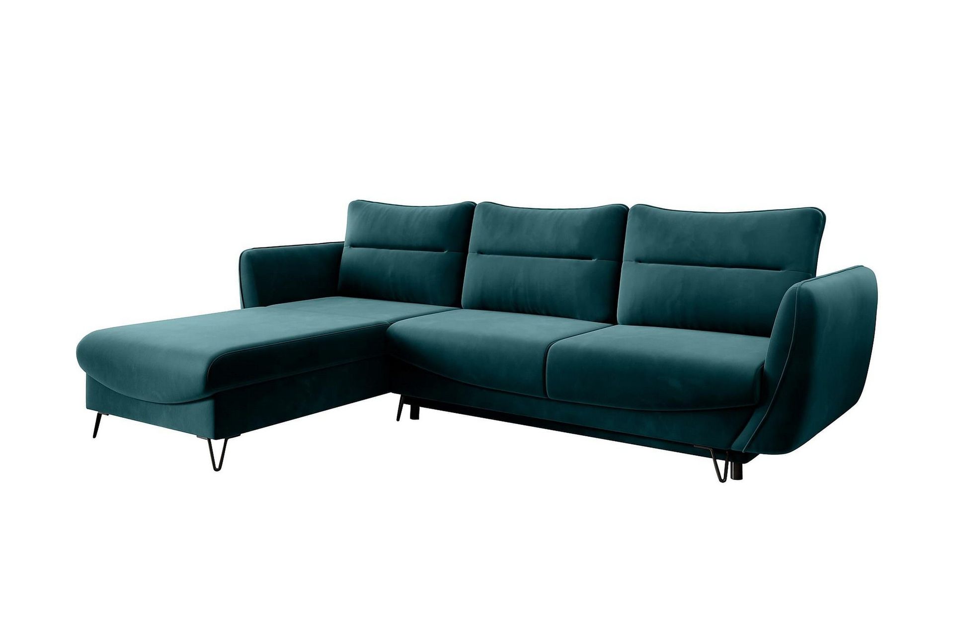 Lence B&auml;ddsoffa m. Divan F&ouml;rvaring - Bl&aring;/Gr&ouml;n