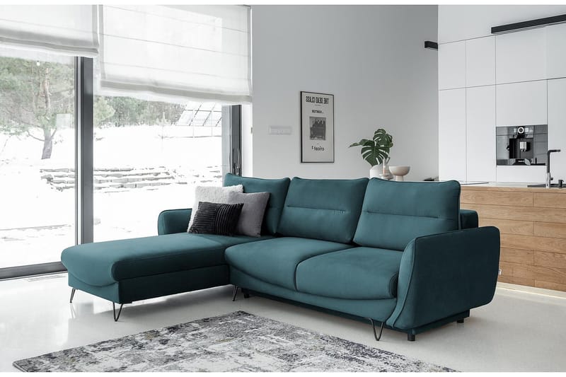 Lence Bäddsoffa m. Divan Förvaring - Blå/Grön/Grå - Möbler - Vardagsrum - Bäddsoffor