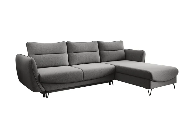 Lence Bäddsoffa m. Divan Förvaring - Ljusgrå - Möbler - Vardagsrum - Bäddsoffor