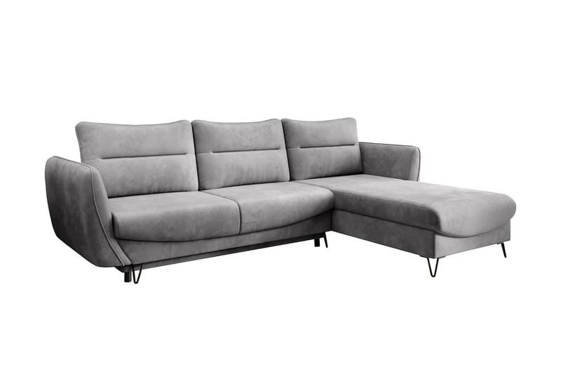 Lence Bäddsoffa m. Divan Förvaring - Ljusgrå - Möbler - Vardagsrum - Bäddsoffor