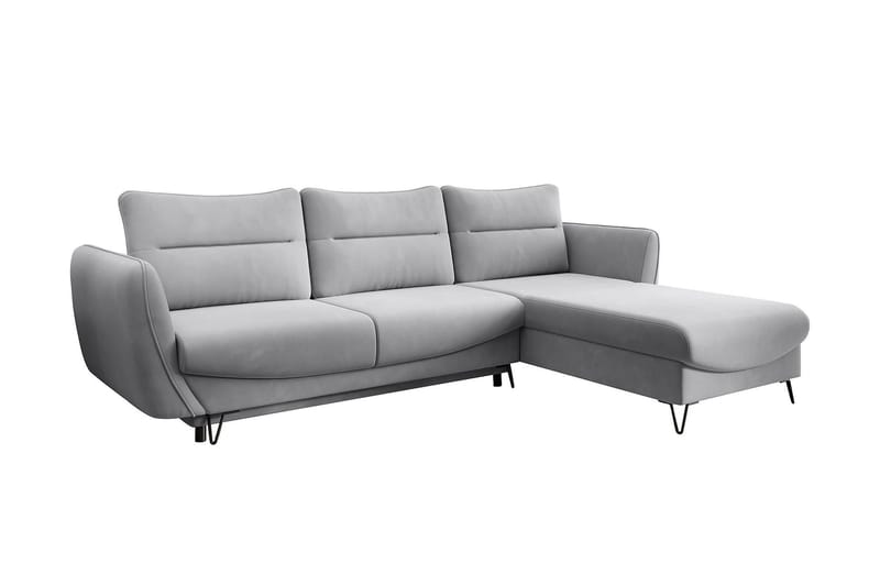 Lence Bäddsoffa m. Divan Förvaring - Ljusgrå - Möbler - Vardagsrum - Bäddsoffor