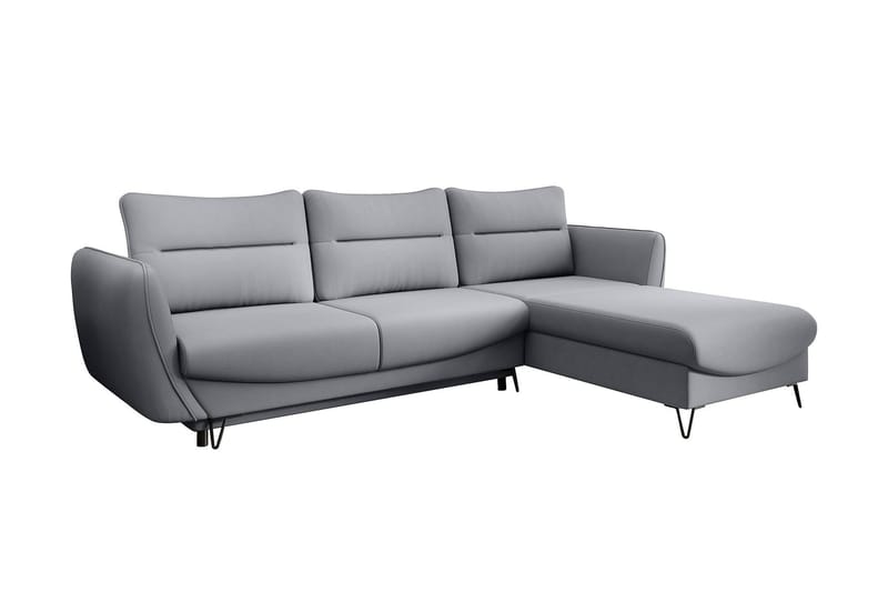 Lence Bäddsoffa m. Divan Förvaring - Ljusgrå - Möbler - Vardagsrum - Bäddsoffor