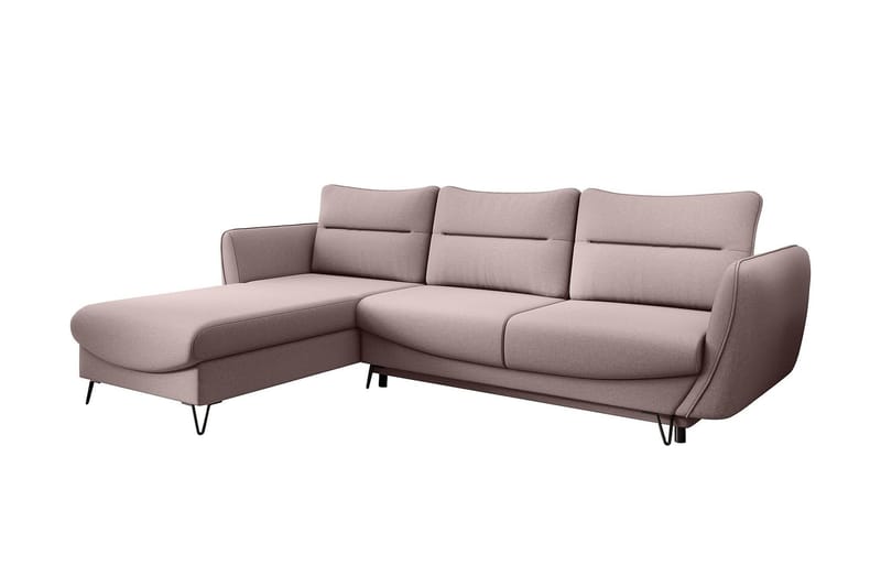 Lence Bäddsoffa m. Divan Förvaring - Ljusrosa - Möbler - Vardagsrum - Bäddsoffor