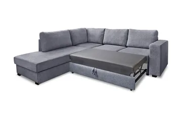 Leo Bäddsoffa 3-sits med Schäslong Vänster - Ljusgrå - Möbler - Vardagsrum - Bäddsoffor