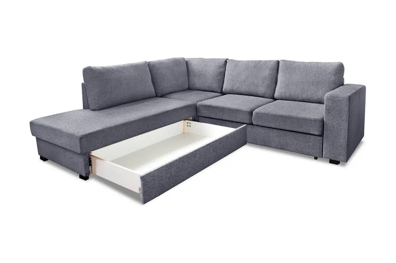 Leo Bäddsoffa 3-sits med Schäslong Vänster - Ljusgrå - Möbler - Vardagsrum - Bäddsoffor