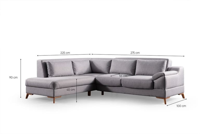 Lepinas 5-sits Hörnsoffa - Möbler - Vardagsrum - Bäddsoffor - Hörnbäddsoffa