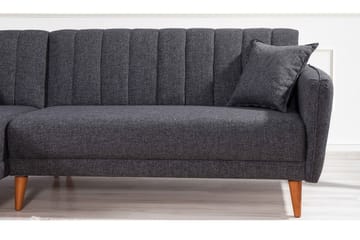 Lepinas Bäddsoffa med Divan Vänster - Mörkgrå/Natur - Möbler - Vardagsrum - Bäddsoffor