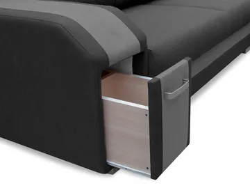 Lesley 4-sits Hörnbäddsoffa med förvaring - grå - Möbler - Vardagsrum - Bäddsoffor - Hörnbäddsoffa