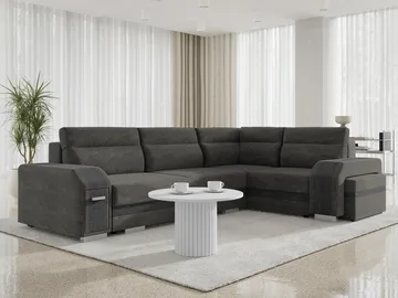 Lesley 4-sits Hörnbäddsoffa med förvaring - Möbler - Vardagsrum - Bäddsoffor - Hörnbäddsoffa
